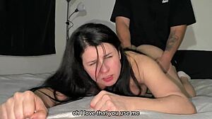 Begging ex to cheat on girlfriend because my huge tits make me so horny!