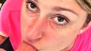 Oh wow, watch this cute couple's homemade deepthroat action!