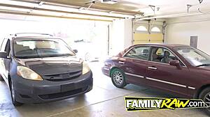 why does this cute brunette teen bend over for her friend's tongue on her pussy before doggystyle cock ride?