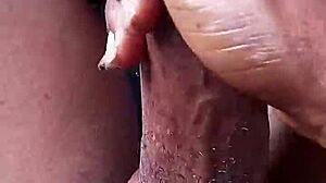 I'm stroking my big black monster cock for you