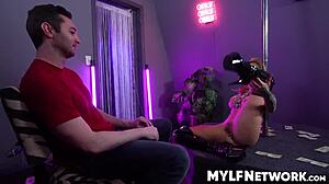 ever wonder what happens when brad spots friend's hot milf mom sarah stripping at club for him