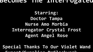 crystal frost interrogated choked gagged in nurse latex hospital