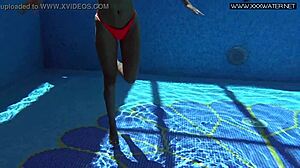 Hot Russian Pornstar Mary Kalisy Bikini Nude Poolside Public Small Tits Shower