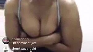 Black African Girl's Massive Tits and Nipples Tempt Every Horny Viewer