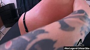 alex legend rams lily lanes hairy pussy hard before blasting cum all over her face and big tits