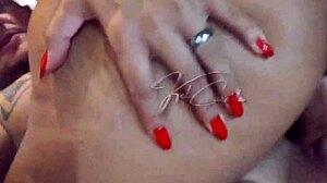 Amateur Wife Gangbanged Double Penetration Cuckold by Husband and Young Stud at Home