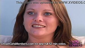 Tanned Shaved Pussy and Stacked Tits on Hairless First-Time Casting Girl