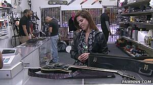 pawnstar hooks up with rockstar stud for hidden cash-fueled pounding