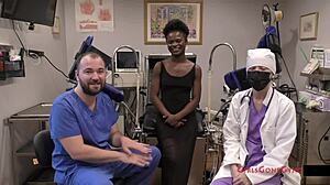 My petite neighbor rina arem spreads for first intense gyno exam closeup!