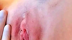 shaving my hairy pussy lips smooth and tight