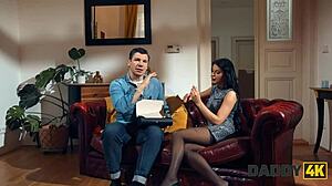 I feel so naughty sneaking around on my boyfriend right next door with this older guy