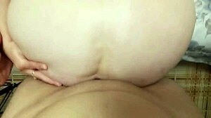 Stepmom bends for creampie in her tight big ass