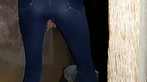 hey i caught this stranger masturbating hard in jeans out there