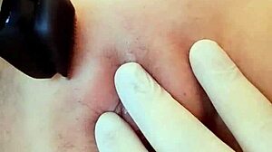 shaving my hairy pussy lips smooth and tight