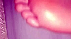 Girlfriend's soft soles licked and toes sucked in foot fetish play