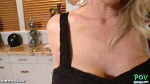 give me that huge cock to suck and fuck yells busty emma starr pov hardcore