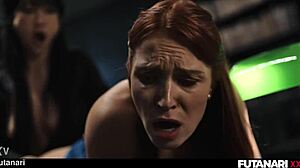 asian futa pounds redhead pussy creampie then cumshot cleanup!