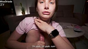 She lost the bet so he bends her over for raw doggy and creampie finish