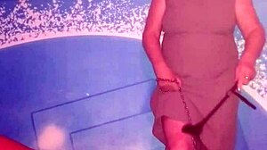 She ties up slave Ebed for foot worship and total BDSM submission games