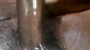 You ever stroked a massive black cock till it explodes cum all over like this?