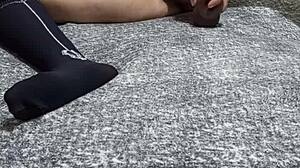 horny latina milf brunette stuffs big ass with dildo toy desperately