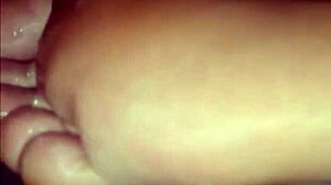 Girlfriend's soft soles licked and toes sucked in foot fetish play