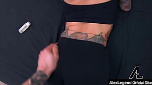 alex legend rams lily lanes hairy pussy hard before blasting cum all over her face and big tits