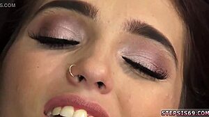 Stepbro's banana tempts petite teen into taboo sucking session