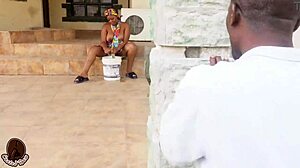 Fucking Oga soldiers black wife outdoors old style hard!