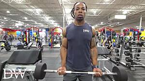 athletic dreadlocked bodybuilder crushes fullbody tattooed workout routine hard