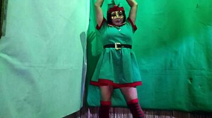 Christmas Latina Slave Flashes Dirty Vagina Begging Huge Cock Insertion