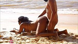 EbonY THOT TWERKS NAKED For BEACH DICK - Part 4