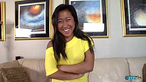 i confidently covered my pretty asian face with huge cum load