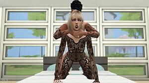 Sexy young couple in lingerie plays rough doggystyle game bent over hardcore