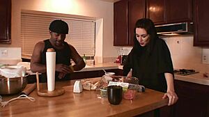 Rayveness Begs for Brunette Milf Black Cock Thrill