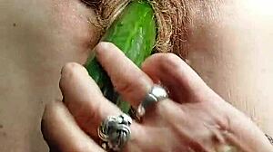 i can't stop watching oma fuck her hairy pussy with that toy every night