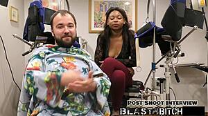 Minnie rose sucks cock hard then takes full cum blast!