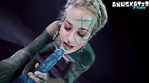 whoa these psychedelic hippies pip and dildo go wild on anal play... ass to mouth teasing