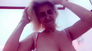 Stella Sucks Her Own Hot Soft Delicious Massive Tits Full on Red