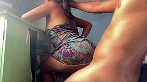 horny latina teen maid fucked shaved pussy no panties