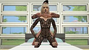 Sexy young couple in lingerie plays rough doggystyle game bent over hardcore