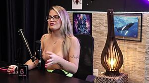 bruna carlos surrenders to negro top's sensual cast moments in sheer red outdoor swing