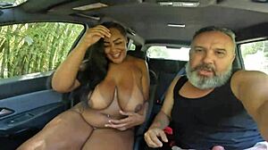 amateur brazilian may silva rides huge cock bareback in salvador car