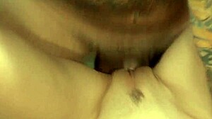 blonde milf mommy bent over bed takes deepthroat doggy in fishnets heels