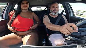 amateur brazilian may silva rides huge cock bareback in salvador car