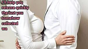 redhead secretary joi bukkake cumswallow leather skirt jerkfest