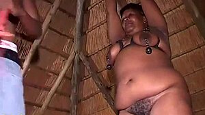 Ugly African BBW Bound Whipped in First Rough Mommy Fetish Lesson