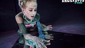 whoa these psychedelic hippies pip and dildo go wild on anal play... ass to mouth teasing