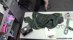 Shoplifter Emma Blows And Fucks LP's Huge Cock In Office