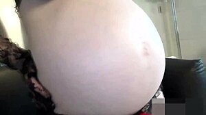 uncensored chubby japanese black haired pregnant wife with big natural tits gives sloppy blowjob handjob and uses toys in sexy cosplay